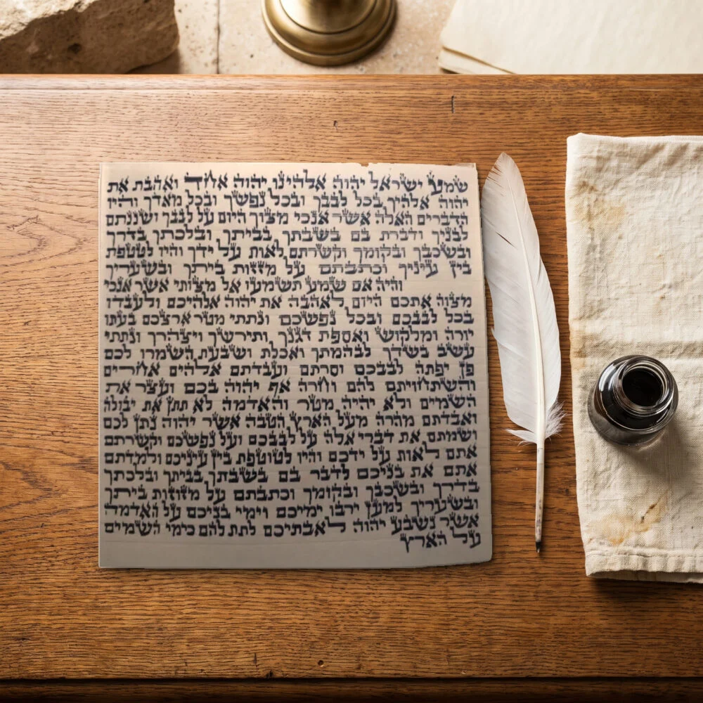 קלף מזוזה כתב ספרדי